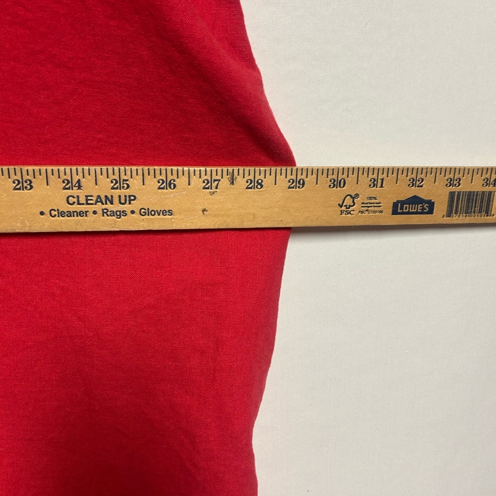 Sleeveless Red Dress 3X ladies linen blend - Picture 8 of 9
